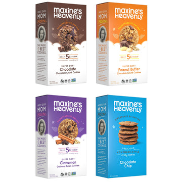 Maxine'S Heavenly Cookie Variety Pack W/Chocolate Chip & Oatmeal Cookies | Healthy Gluten Free Cookies Sweetened With Coconut Su