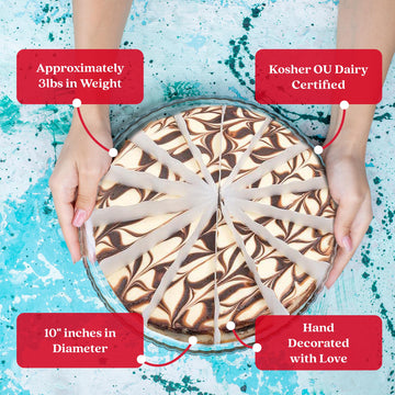 David'S Cookies Marble Truffle Cake 10'' - No Sugar Added Pre-Sliced 14 Pcs. Creamy Cake, Fresh Bakery Dessert Great Gift Idea