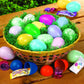 Fun Express Candy Filled Easter Eggs - 24 Count - Plastic - Pastel Colors - Easter Hunt Party Supplies