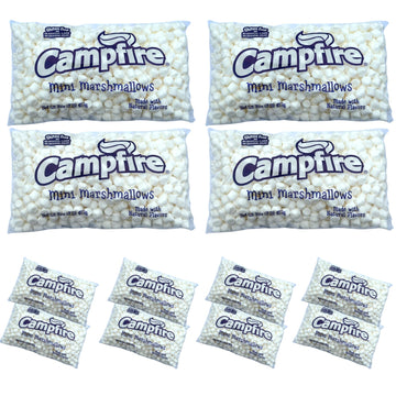 [Mini] Case Pack 12 Pounds Bulk Campfire Mini Marshmallows - (12) One Pound Bags of Mini Campfire Marshmallows - Made with Natur