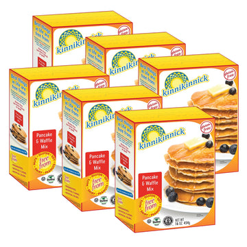 Kinnikinnick Pancake & Waffle Mix - Gluten Free, Vegan - 16 oz. Boxes - 6 Pack