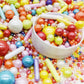 Rainbow Sprinkles Candy Mix Size Edible Pearls Cake Decorations Cupcake Toppers Cookie Decorating Perfect For Wedding Party Vale