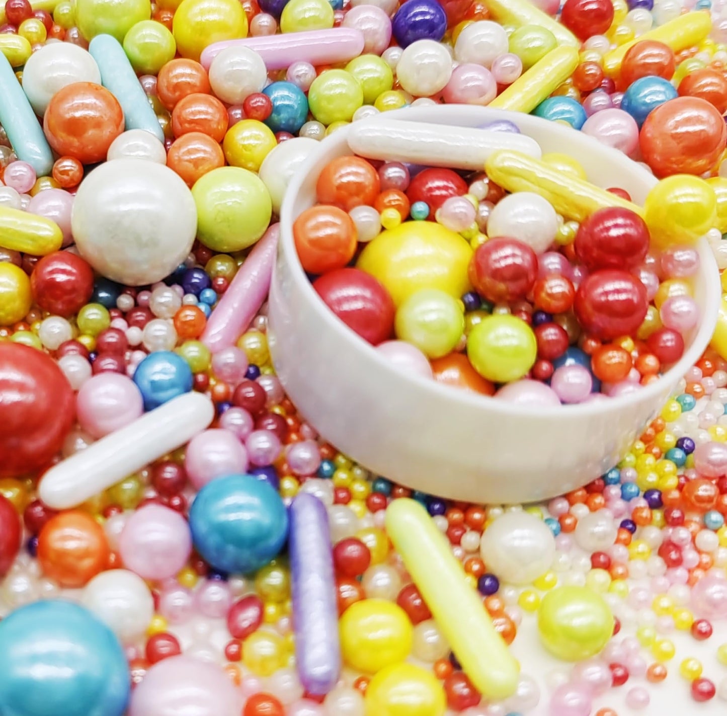 Rainbow Sprinkles Candy Mix Size Edible Pearls Cake Decorations Cupcake Toppers Cookie Decorating Perfect For Wedding Party Vale