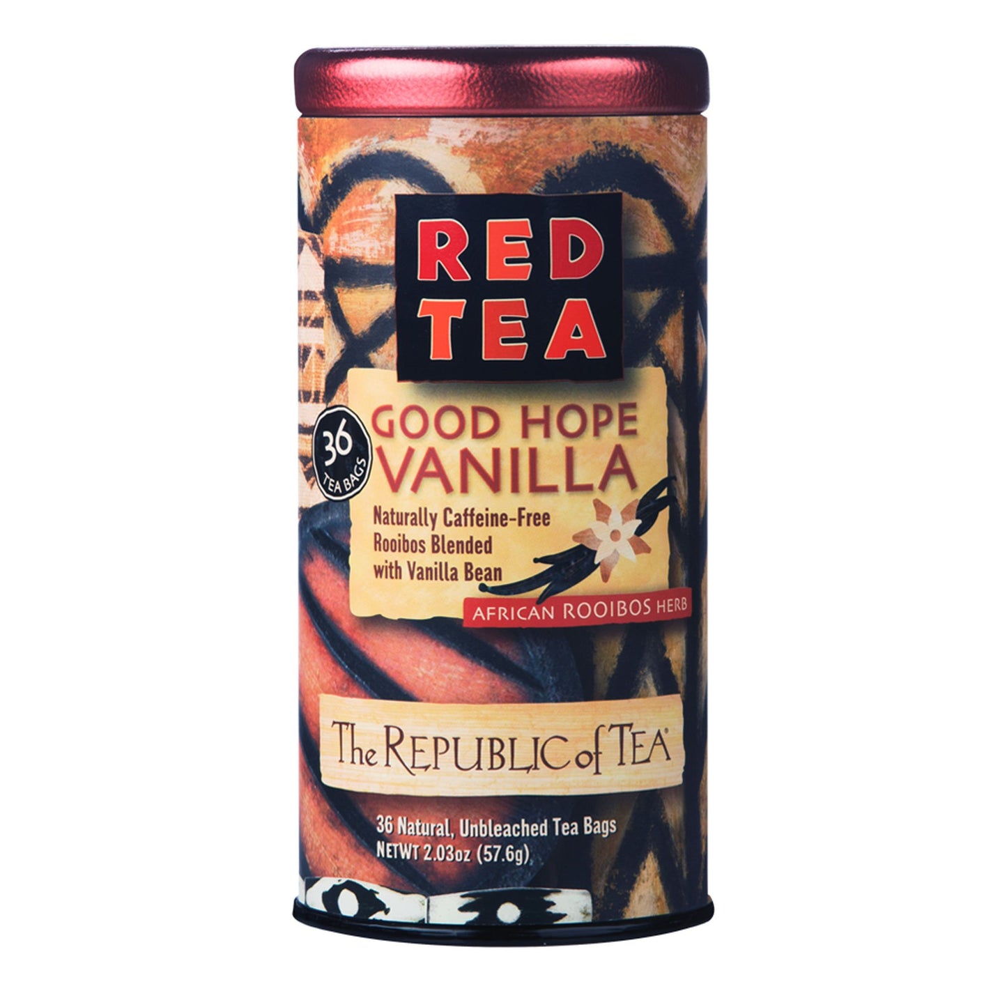 The Republic of Tea Good Hope Vanilla Herbal Red Tea - Naturally Caffeine-Free, 36 Tea Bags