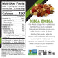Power Up Premium Trail Mix - Mega Omega Trail Mix 14Oz, Gluten Free, Vegan, Non-Gmo