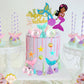 25 Pcs Glitter Mermaid Theme Birthday Cake Topper Under The Sea Party Supplies Cake Decoration Cupcake Toppers Mermaid Tail Star