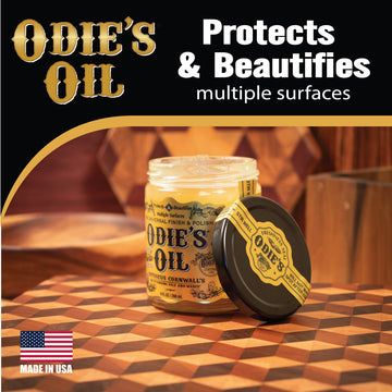 Odie'S Oil        Universal Finish For Wood        Leather        Plastic        Vinyl        Metal And More        9 Ounce Glas