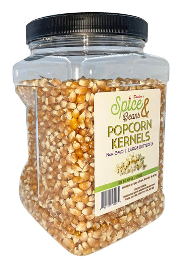 Popcorn Kernels by Dashers Spice & Beans | Non-GMO | Large Butterfly Kernels | 48 oz.