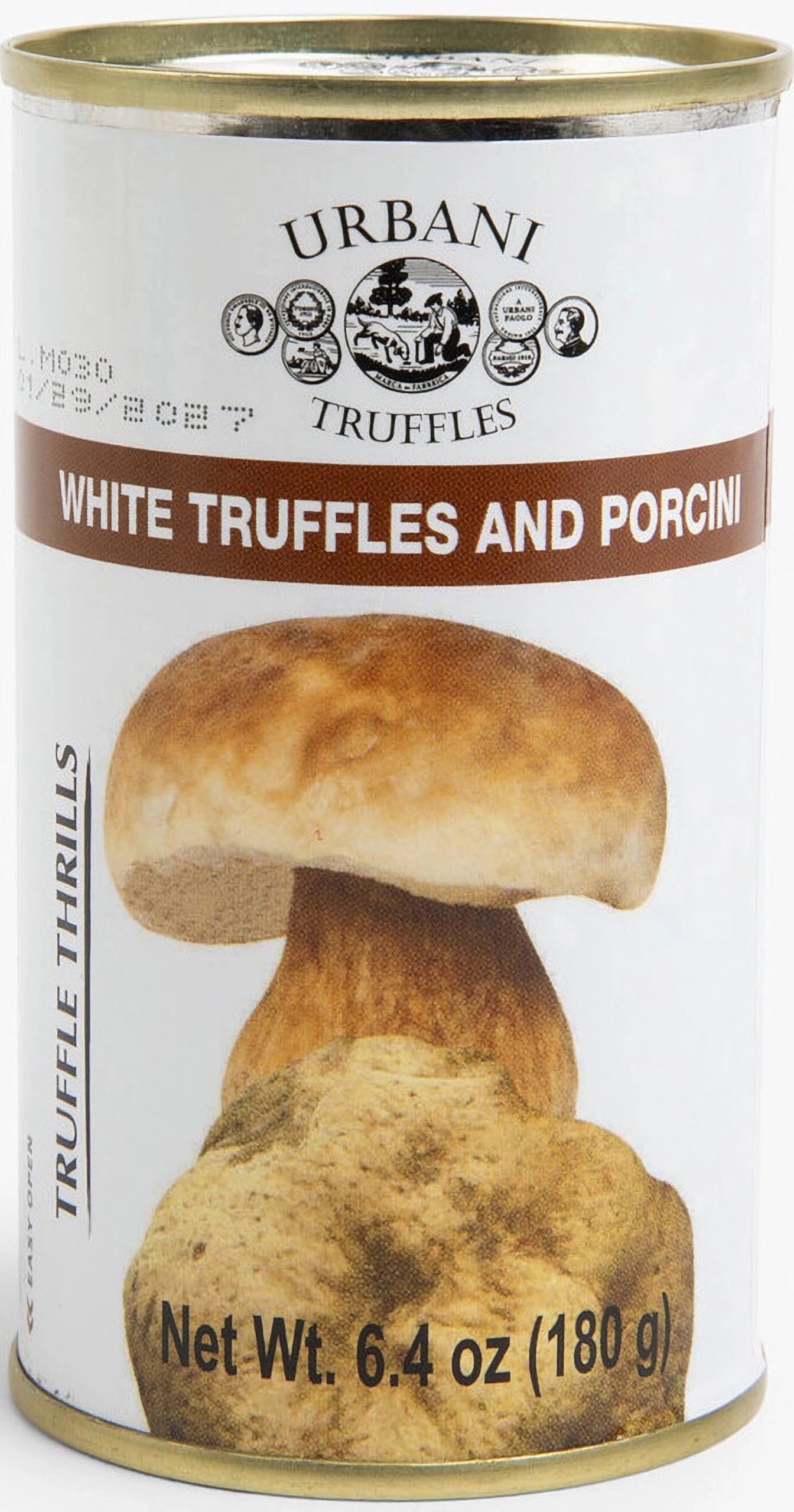 Urbani Truffles White Truffles & Porcini Sauce 180g (6.4oz) - Italian Gourmet Truffle Sauce for Pasta, Risotto, and Meats, All-N