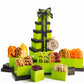 Nut Cravings Gourmet Collection - Rosh Hashana & Shana Tova Dried Fruit & Mixed Nuts Gift Basket Green Tower + Ribbon (12 Assort