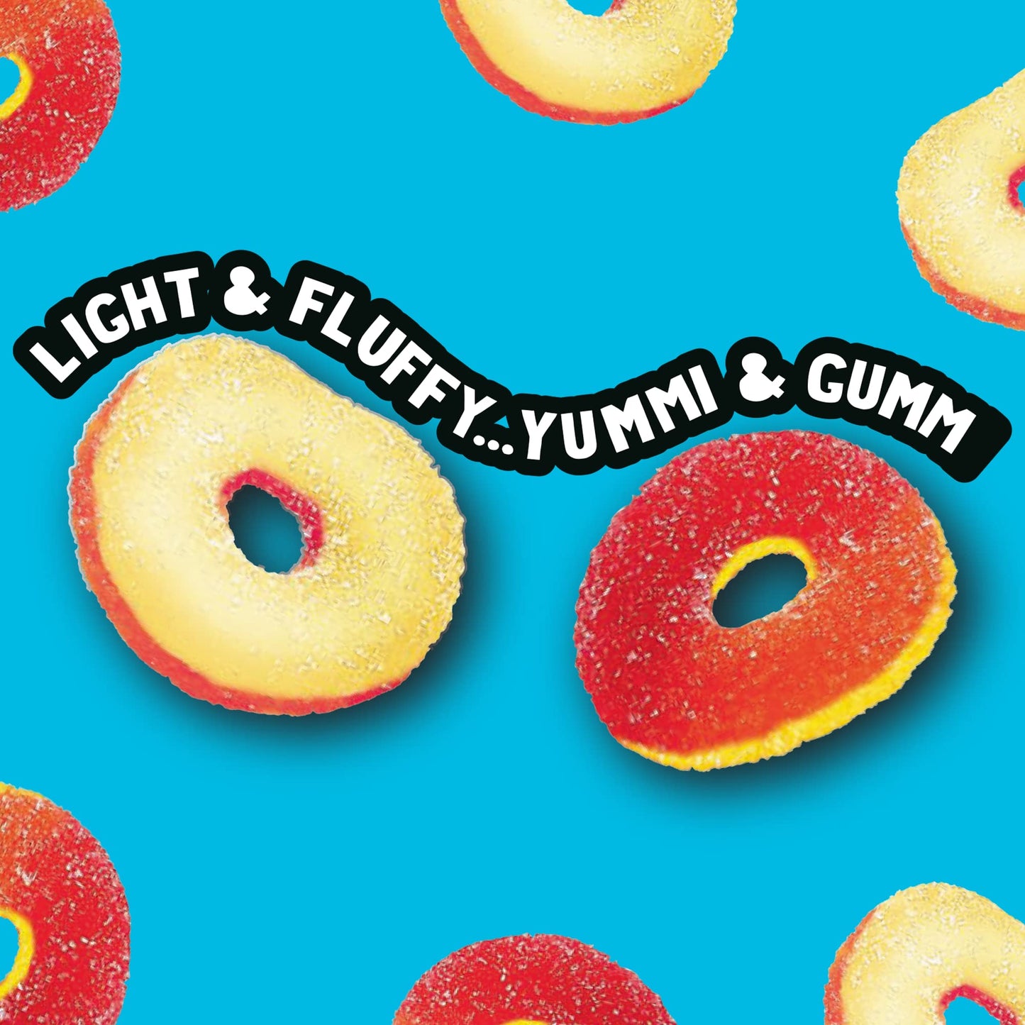 Trolli Peachie Os Sour Gummy Rings Candy, 5 Pound Bulk Bag (Pack of 2)