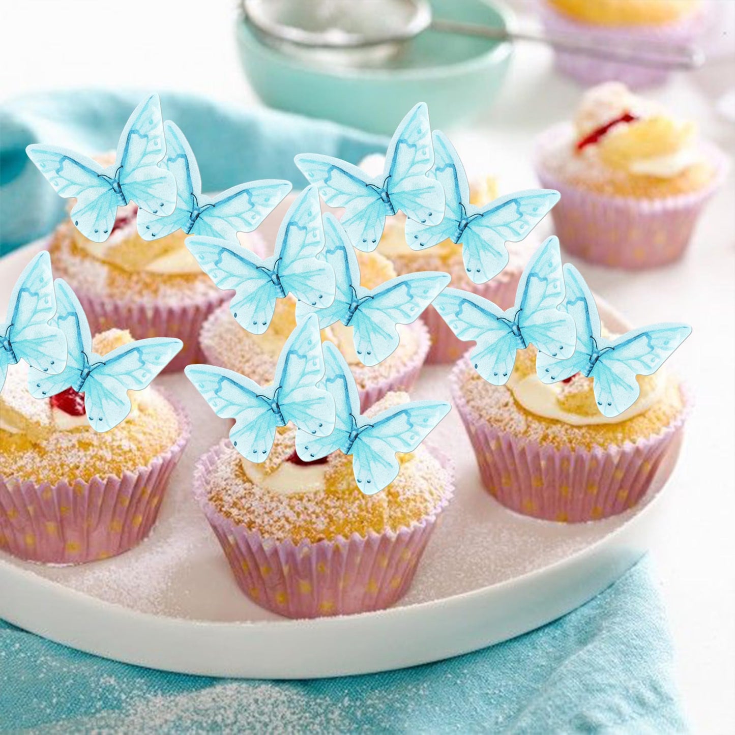 48 Pcs Edible Butterfly Cupcake Toppers Wafer Paper Butterflies Cake Decorations Edible Butterfly Cupcake Picks For Butterfly Th