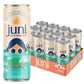 JUNI Sparkling Adaptogen Drink, Peach Flavor, Zero Sugar, 12 Fl Oz (Pack of 12)
