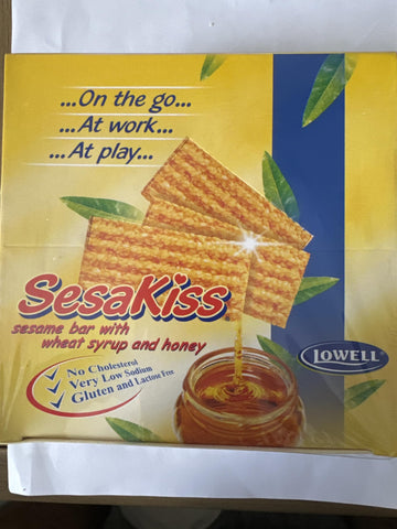 Lowell SESAKISS SESAME BAR HONEY 24x30g. Product of Poland.