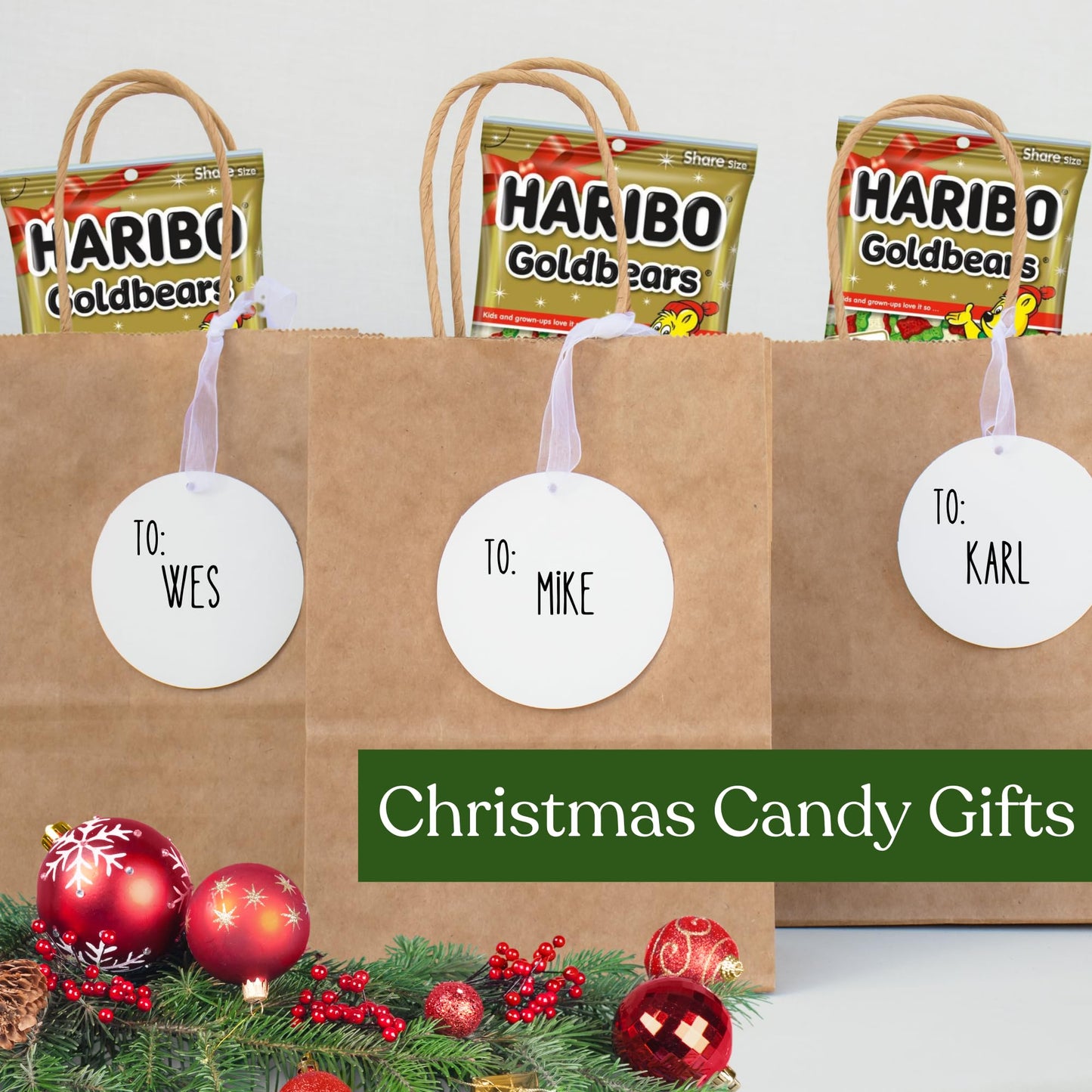 Haribo Christmas Goldbears, Festive Holiday Gummy Bears, Stocking Stuffer Candy Gifts, 4 Ounces (Pack Of 3)