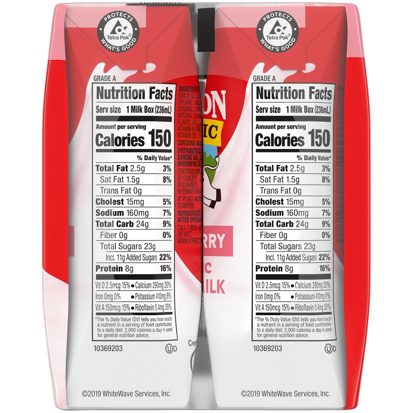 Horizon Organic Shelf Stable 1% Lowfat Strawberry Milk Boxes, 8 fl oz, 6 Count - 8g Protein per Serving, USDA Organic UHT from P