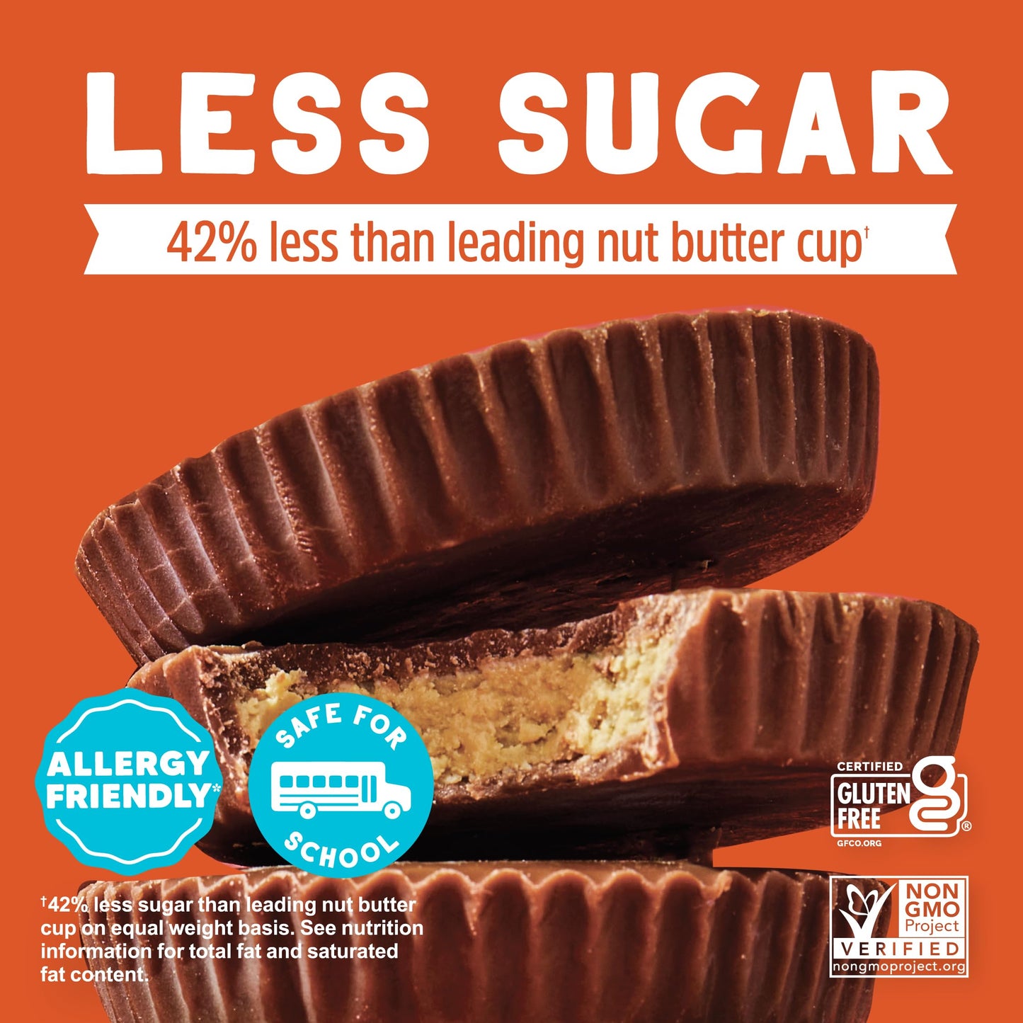 Free 2b Dark Chocolate Sunflower Butter Cups, Gluten-Free, Dairy-Free, Nut-Free, 0.7 Oz. Cup, Pack of 18