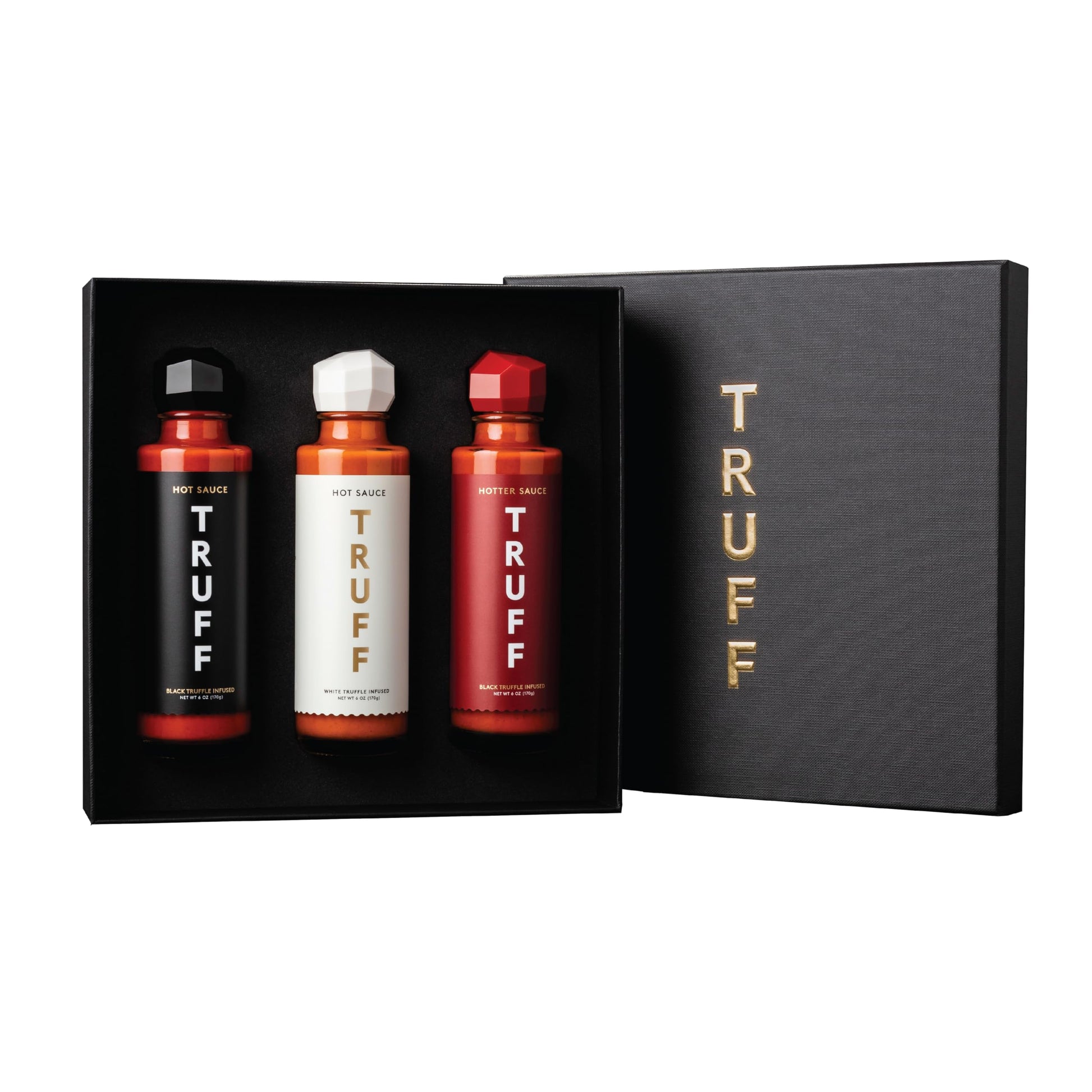 TRUFF Hot Sauce Variety Pack, Gourmet Hot Sauce Set of Original, Hotter and Limited White Edition, Unique Flavor Experiences wit