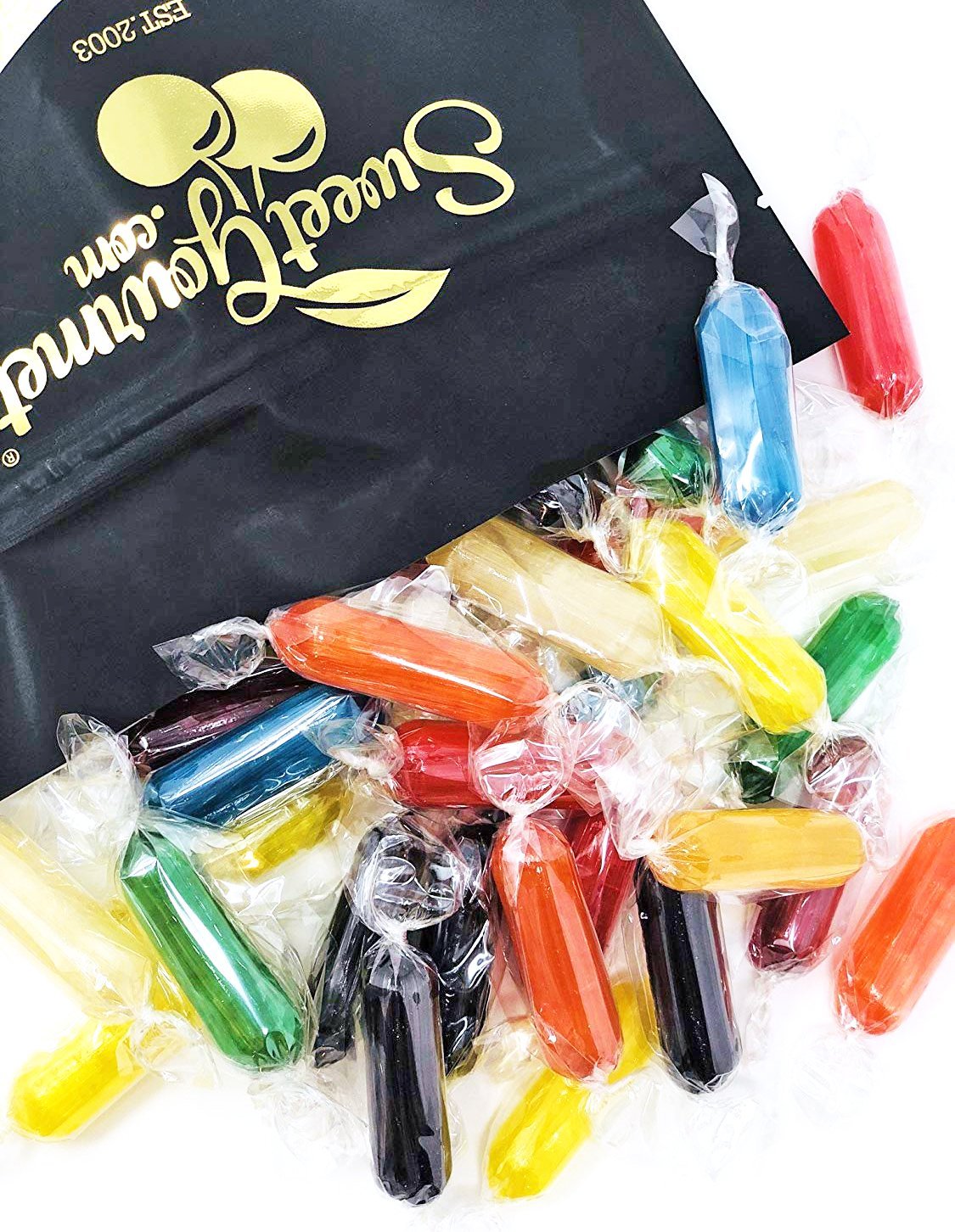 Sweetgourmet Assorted Fruit Flavored Rods | Wrapped Hard Candy | 2 Pounds