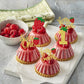 YCTHUNFISH Cupcake Toppers 24 Pack Glitter First Birthday Strawberry Picks Gold Paper Decorations