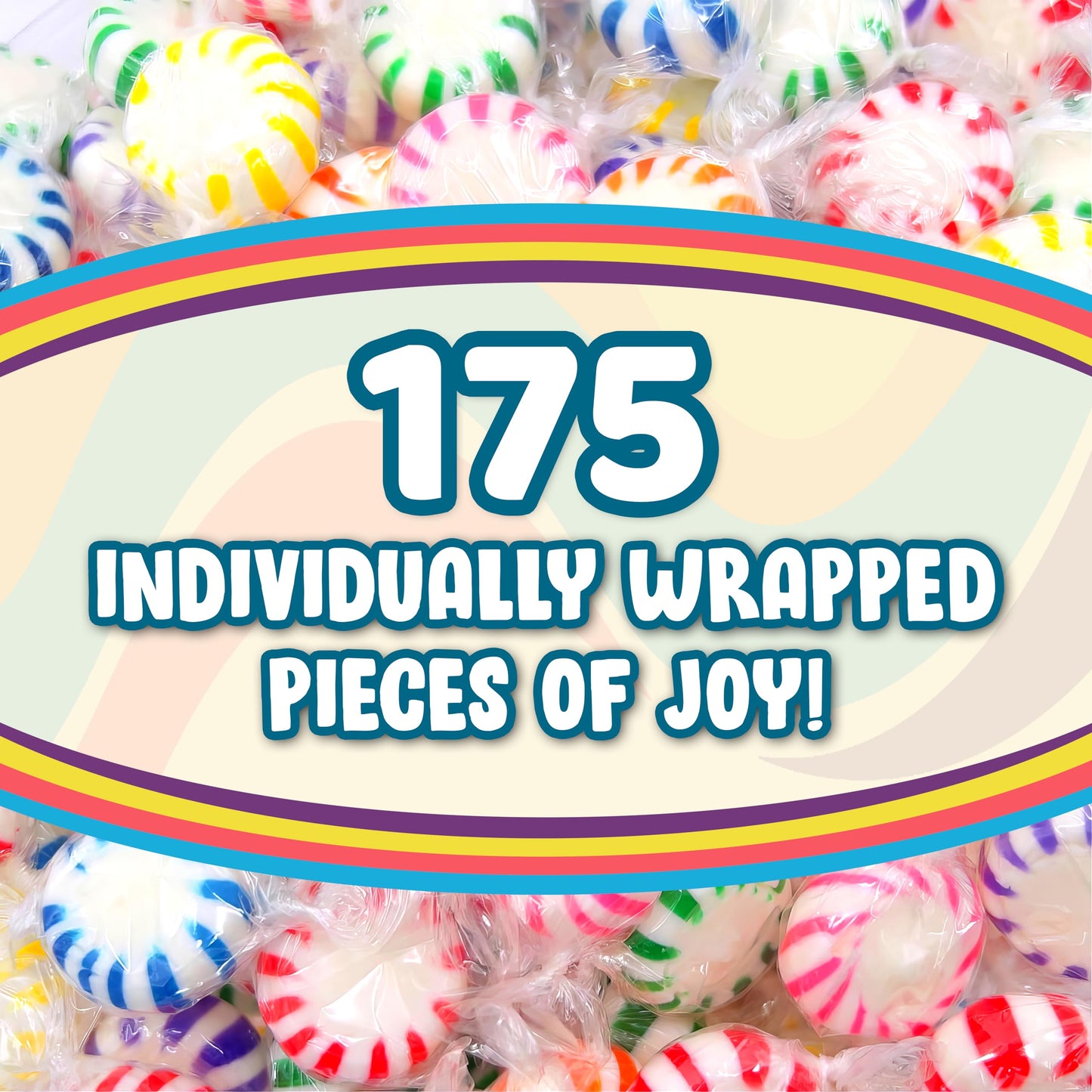 CJ Sweets Assorted Fruit Flavored Starlight Hard Candy, 2 Pounds Approx 175 Pieces of Individually Wrapped Fruit - Candy Variety
