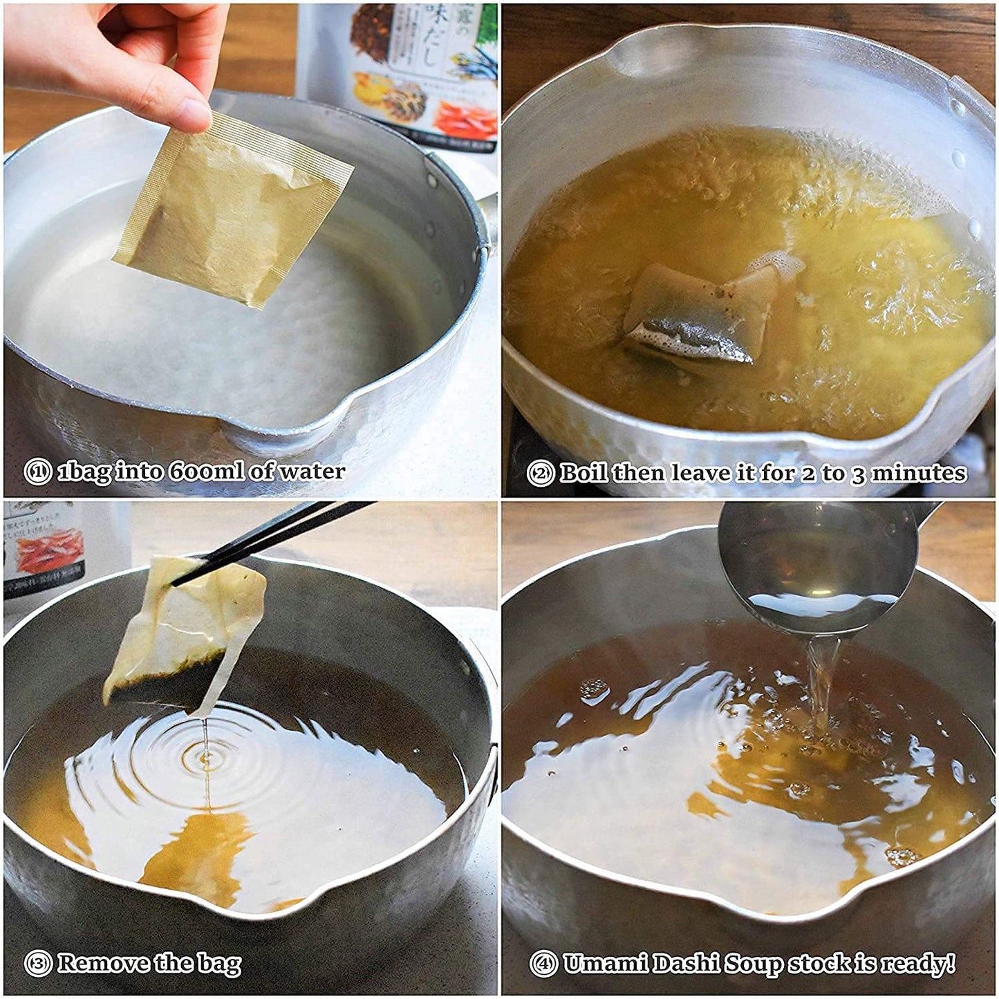 Dashi - Umami Powder Soup Stock - Japanese Food, Bonito Flakes, Kelp, Mushroom, 8G  30Pacs?Yamasan?