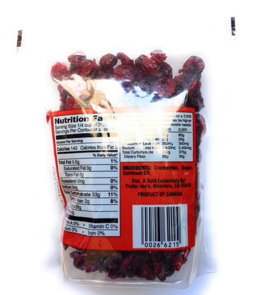 Trader Joe'S Dried Cranberries, 8 Oz (Pack Of 2)