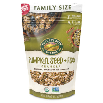 Nature'S Path Organic Pumpkin Seed + Flax Granola, 24.7 Oz (Pack Of 1), Non-Gmo