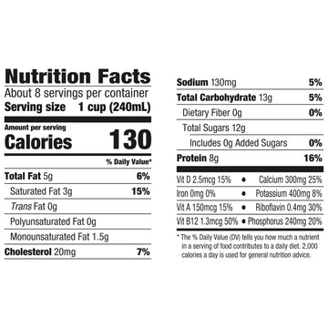 Horizon Organic Lactose Free Milk, 2 Percent Milk, 64 fl oz Half Gallon Carton