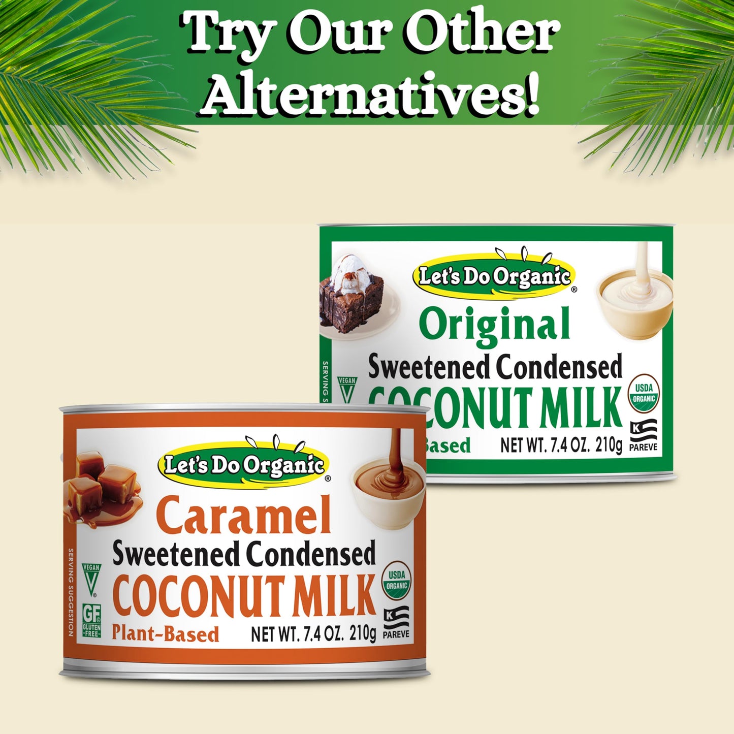 Lets Do Organic Caramel Condensed Coconut Milk - Vegan Condensed Milk Canned, Coconut Condensed Milk Canned Sweetened - 7.4 Ounc