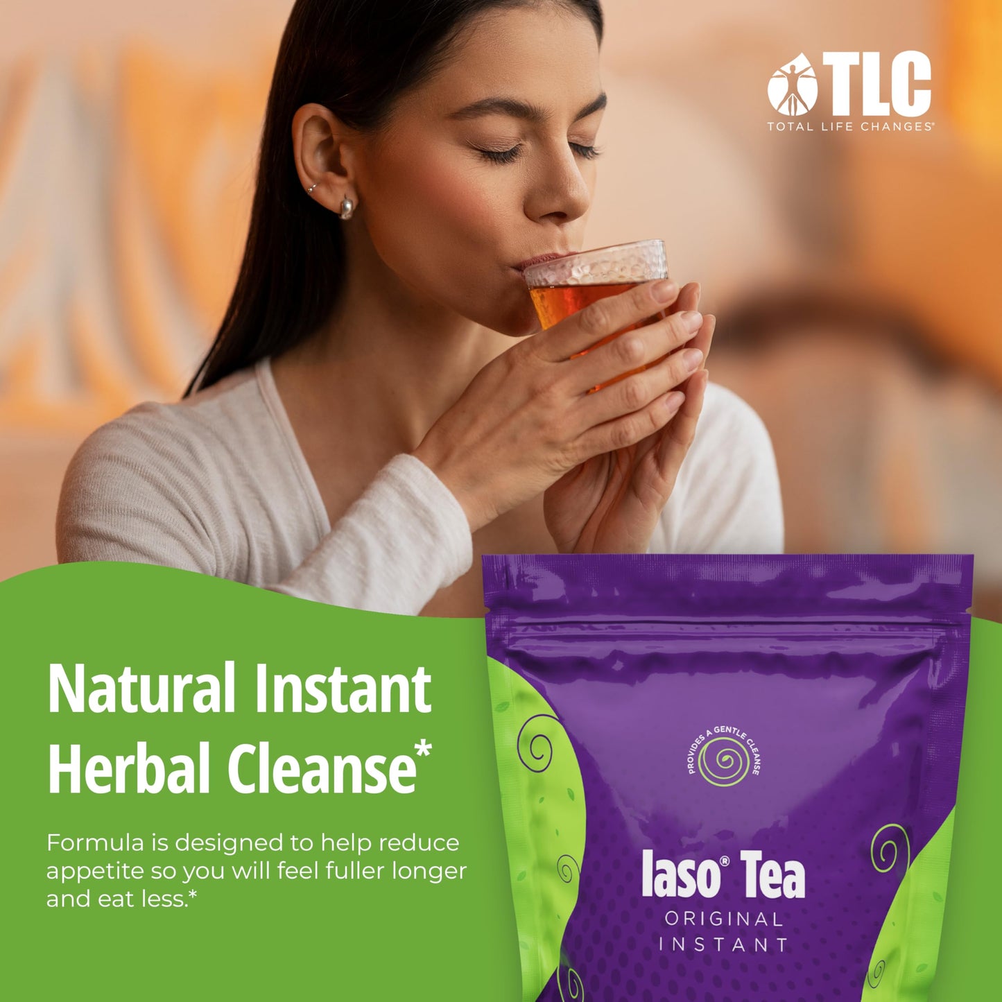 Total Life Changes Iaso Instant Tea - Cleansing Tea, 25 Sachets, Pack of 2, Gentle & Refreshing, Convenient for Balanced Lifestyle