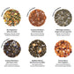 Davidstea 36-Sachet Top Teas Sachet Tea Wheel – Bestselling Tea Sampler Gift Set | 6 Loose-Leaf Flavours: Morning Detox, Cream Of Earl Grey, Cinnamon Rooibos, Buddha’S Blend, Silk Dragon Jasmine & Forever Nuts