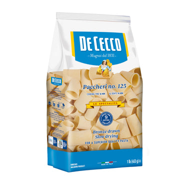 De Cecco Semolina Pasta, Paccheri No.125, 1 Pound (Pack of 12)