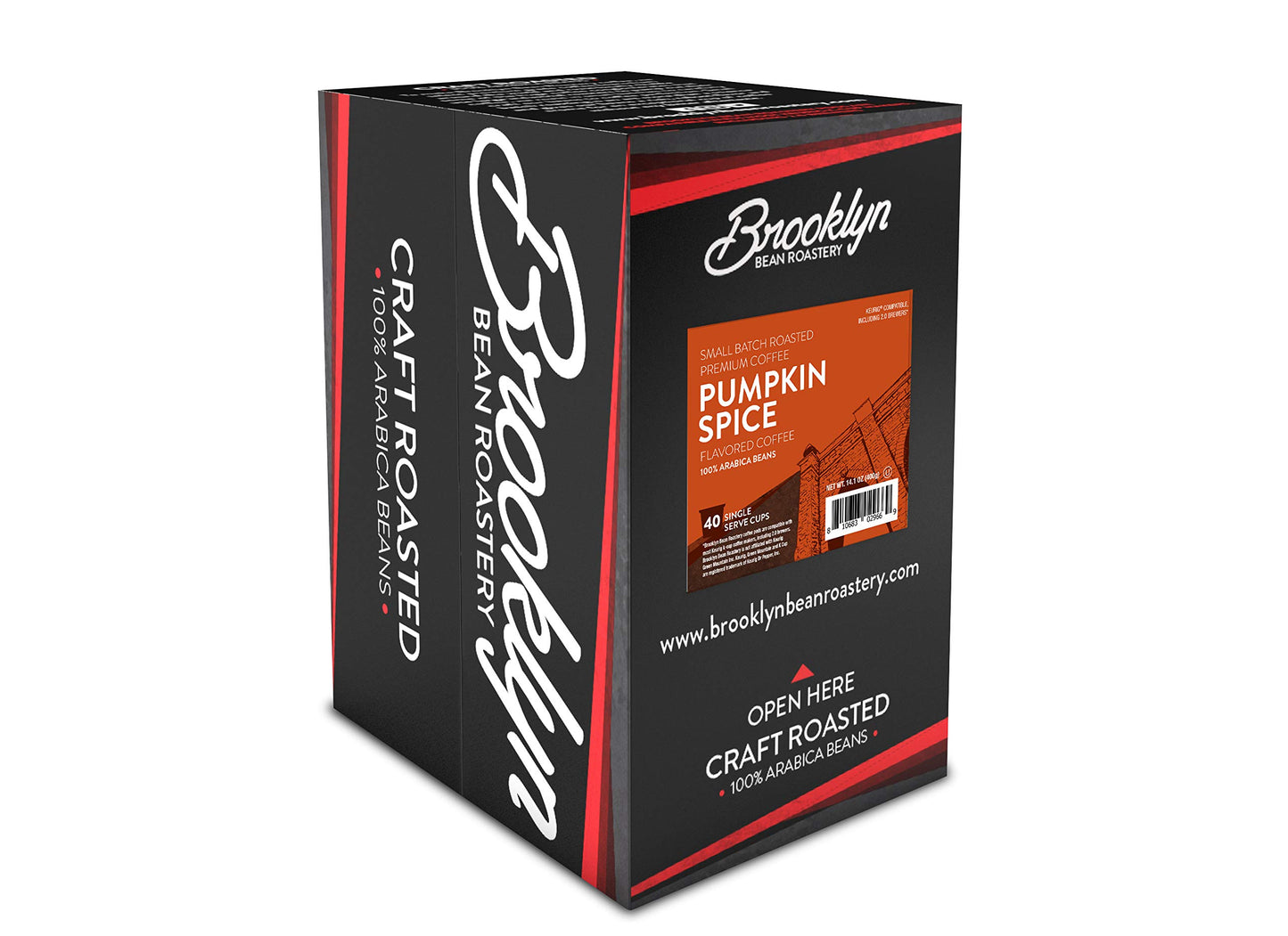 Brooklyn Beans Pumpkin Spice Coffee Pods, 40 Count, Compatible with Keurig K Cup malt-inspired