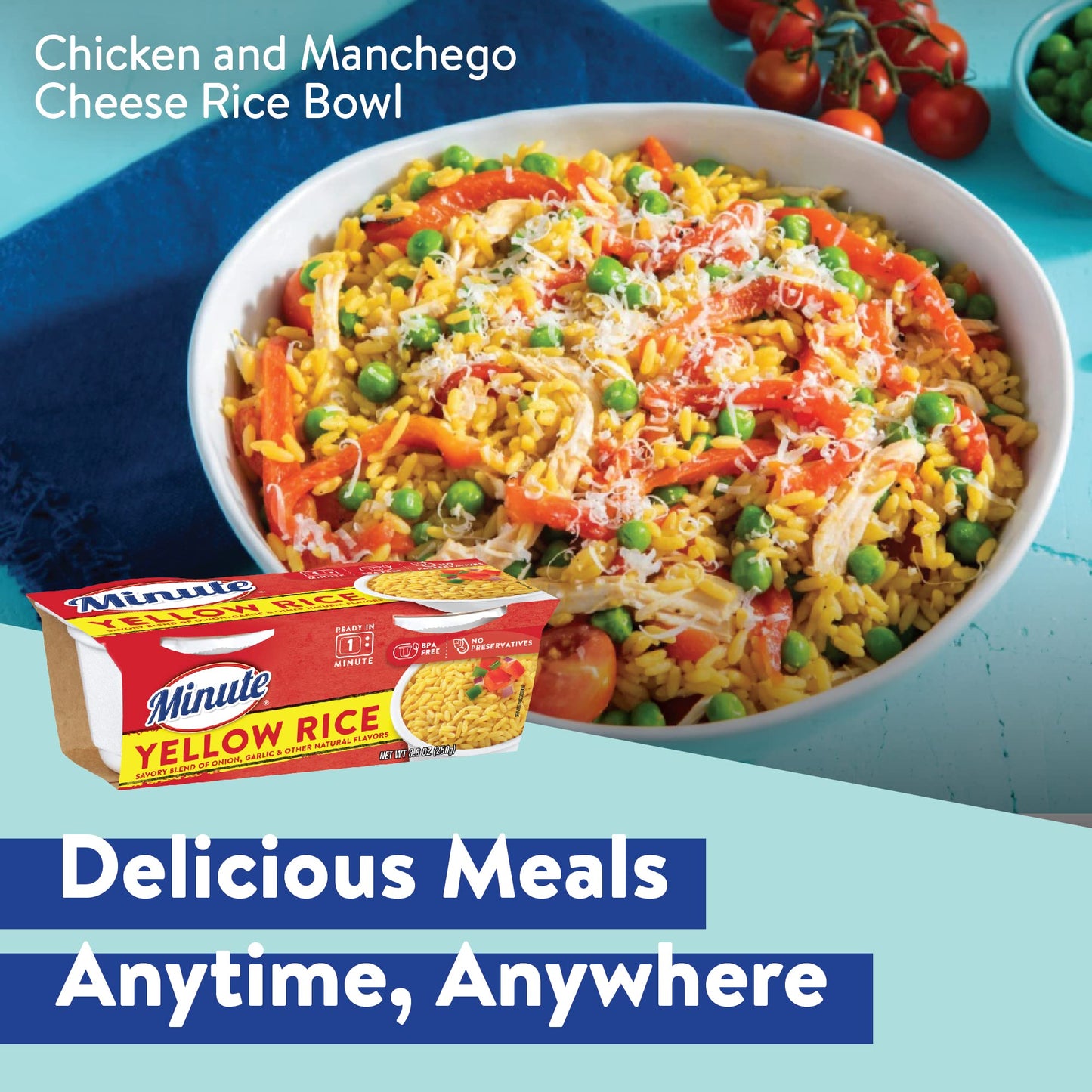 Minute Ready-to-Serve Yellow Rice, Microwavable Rice Cups, 8.8-Ounce Cups (Pack of 8)