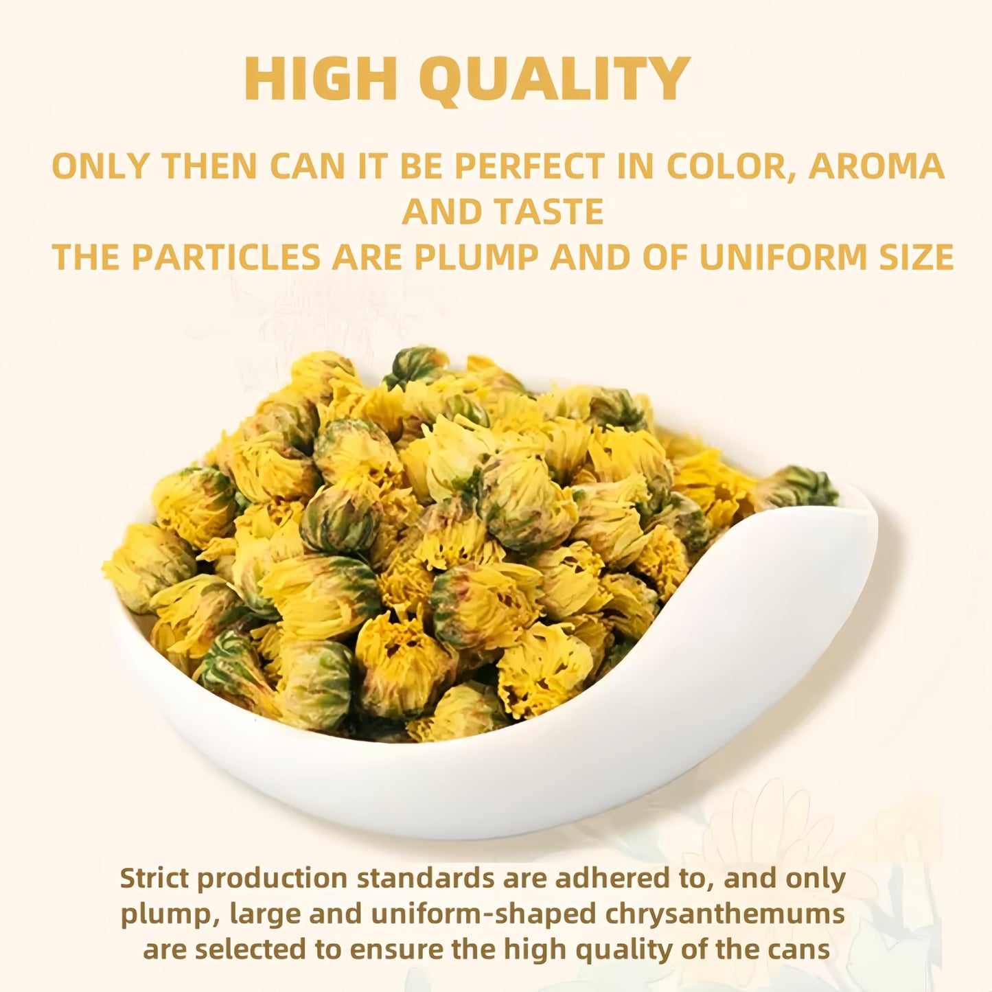 SYZJMWDY Premium Chrysanthemum Tea Loose Leaf, Natural Dried Tai Ju, Non-GMO, 100g (3.52oz)