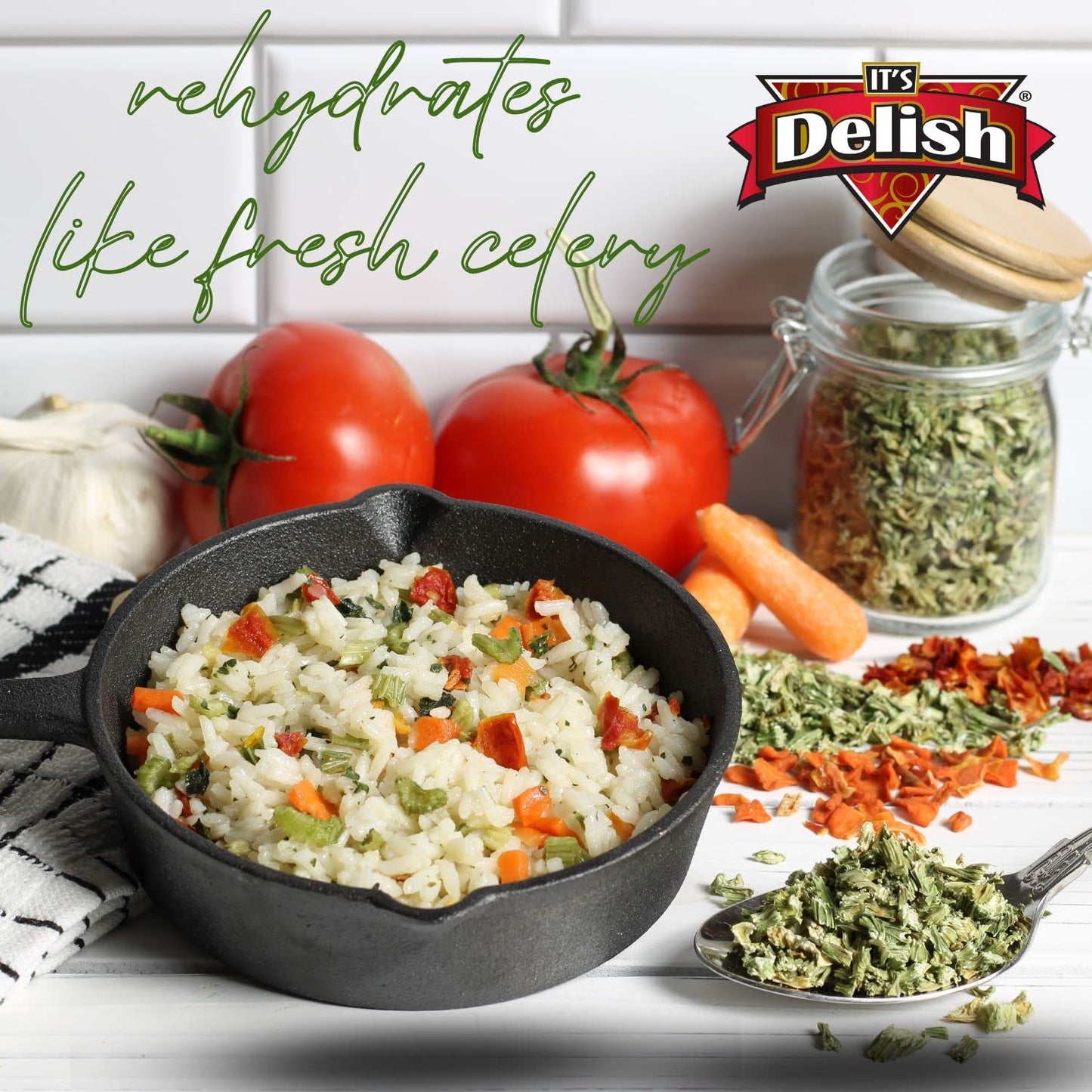 Dried Celery Flakes By Its Delish, 2 Lbs Bulk Bag | Dehydrated Chopped Crosscut Celery Stalk & Leaf For Soup, Stew, Rice | Great For Kitchen, Camping And Emergency Food Supply | Kosher And Vegan