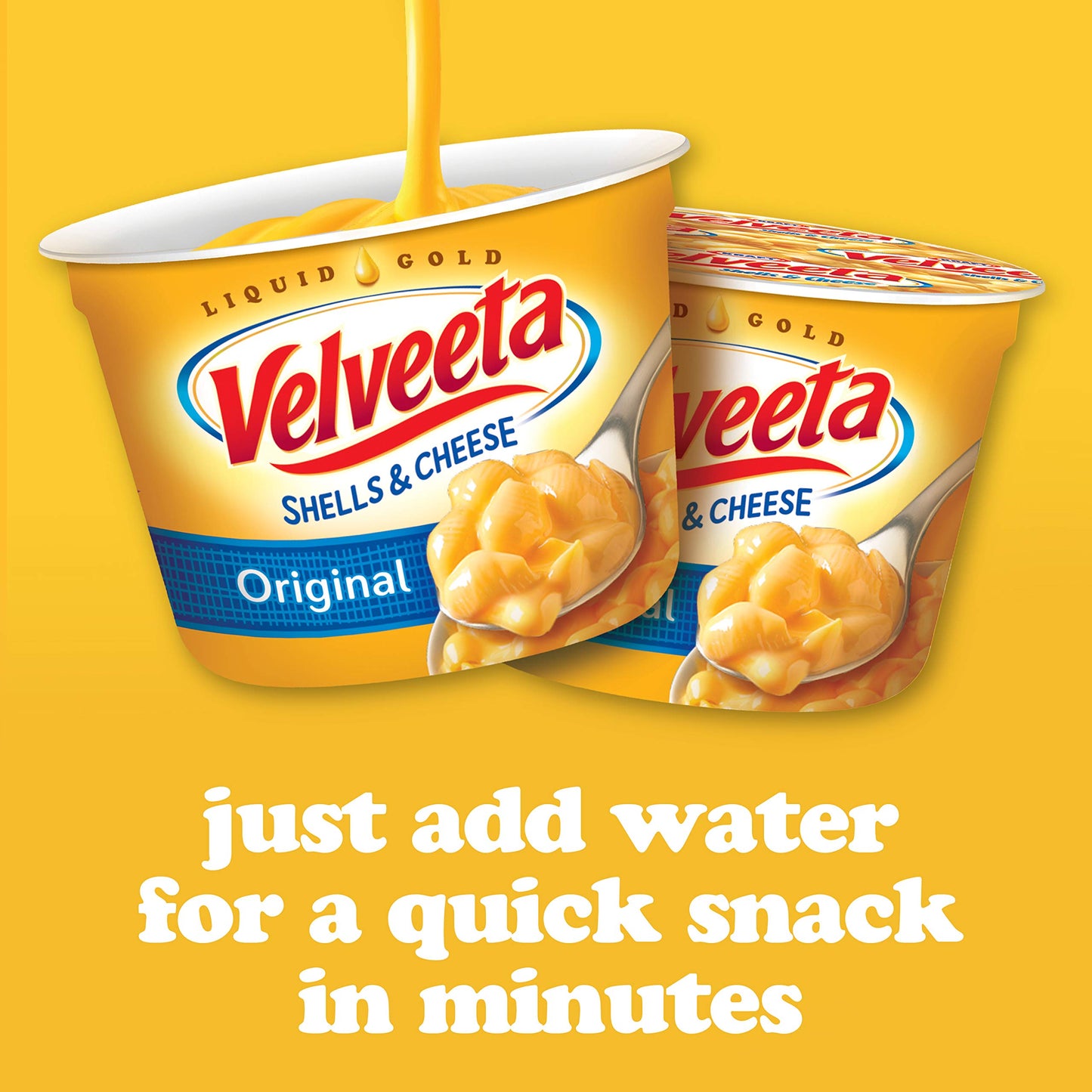 Velveeta Original Easy Mac Shells and Cheese (4 Microwaveable Cups)