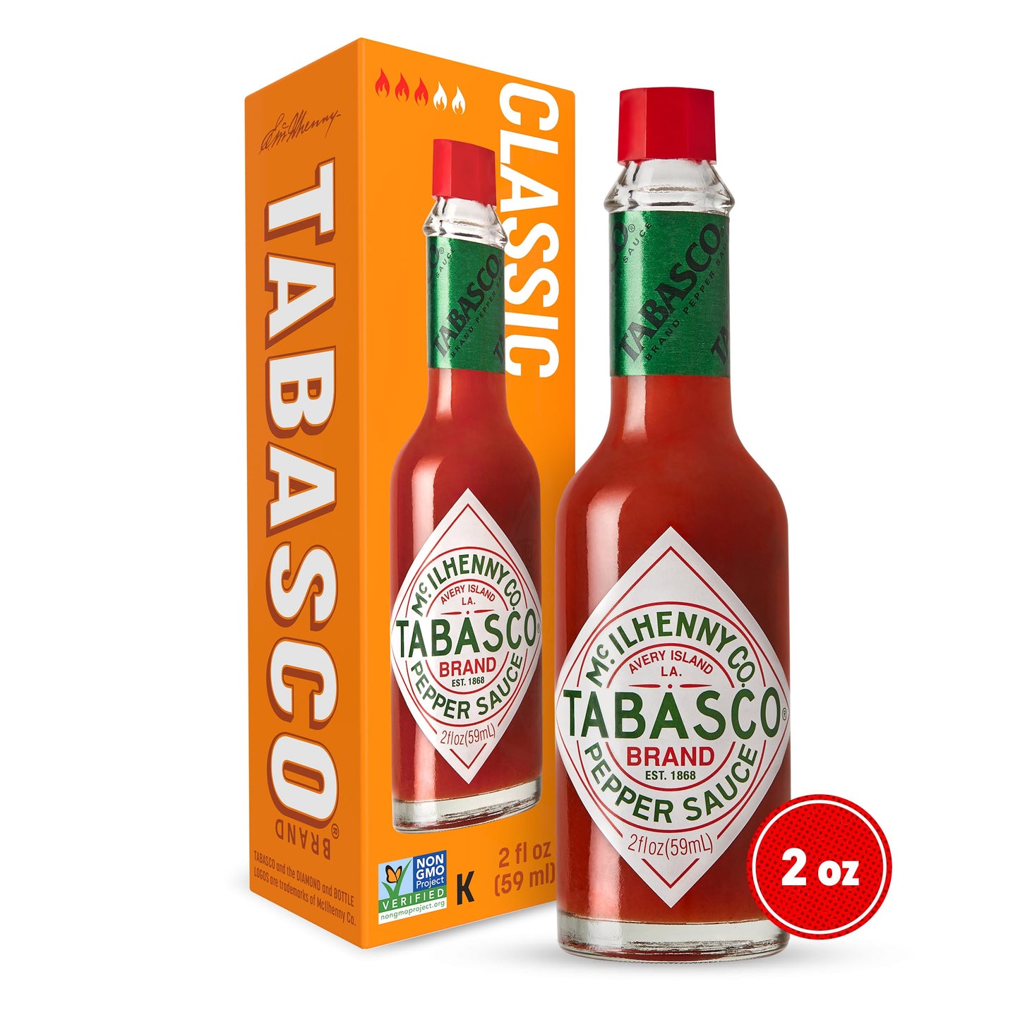 Tabasco Original Red Pepper Sauce, 2 Oz