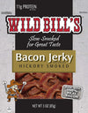 Wild Bills Hickory Smoked Bacon Jerky - 3 Ounce Pack (3 count) - Savory Snack