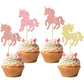 Gyufise 24Pcs Unic Cupcake Toppers Colorful Glitter Unic Horse Cupcake Food Picks Baby Shower Wedding Kids Birthday Party Cake D