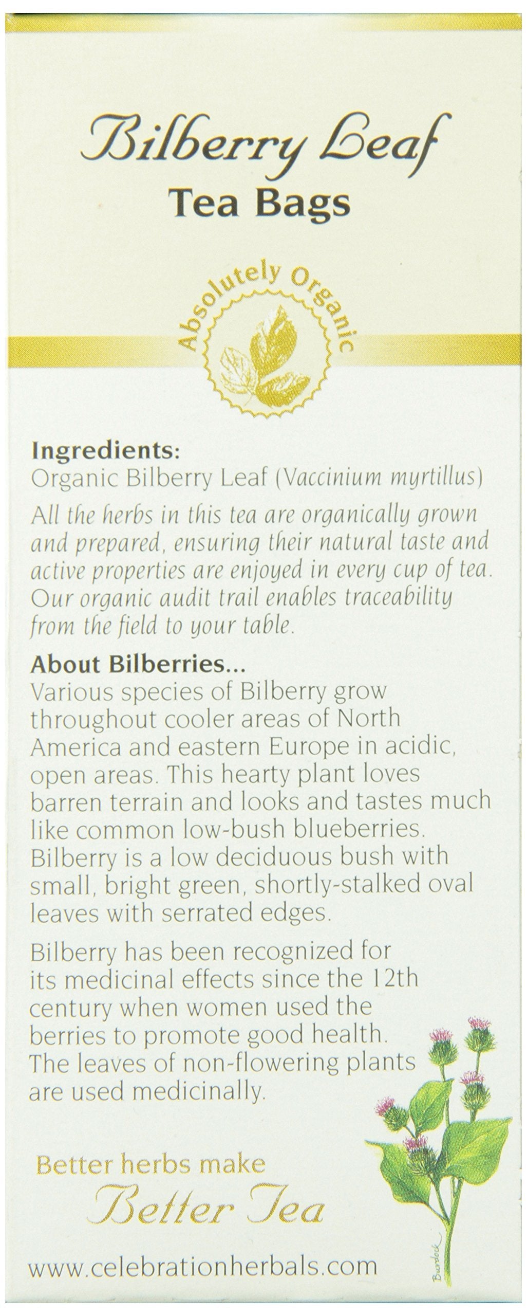 Celebration+Herbals+Teabags+Herbal+Tea+Bilberry+Leaf+Organic%2C+24+Bags