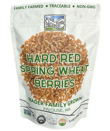 Non-GMO Project Verified Hard Red Spring Wheat Berries | Certified Glyphosate Residue Free | | 1 lb Pouch | 100% Non-Irradiated 