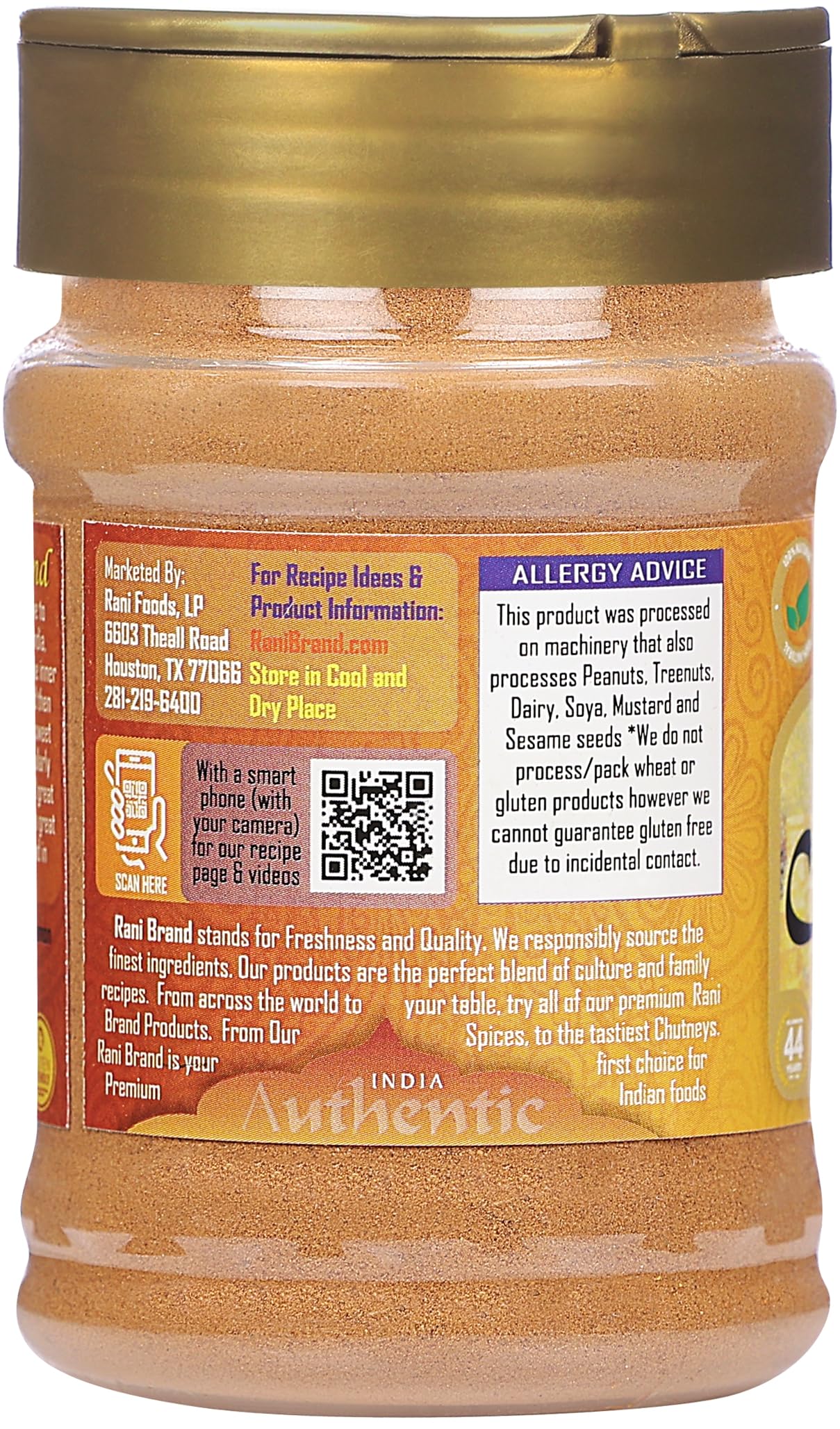 Rani Cinnamon Powder (Ground) Spice 3Oz (85G) Pet Jar ~ All Natural | Salt-Free | Vegan | No Colors | Gluten Friendly | Non-Gmo | Kosher