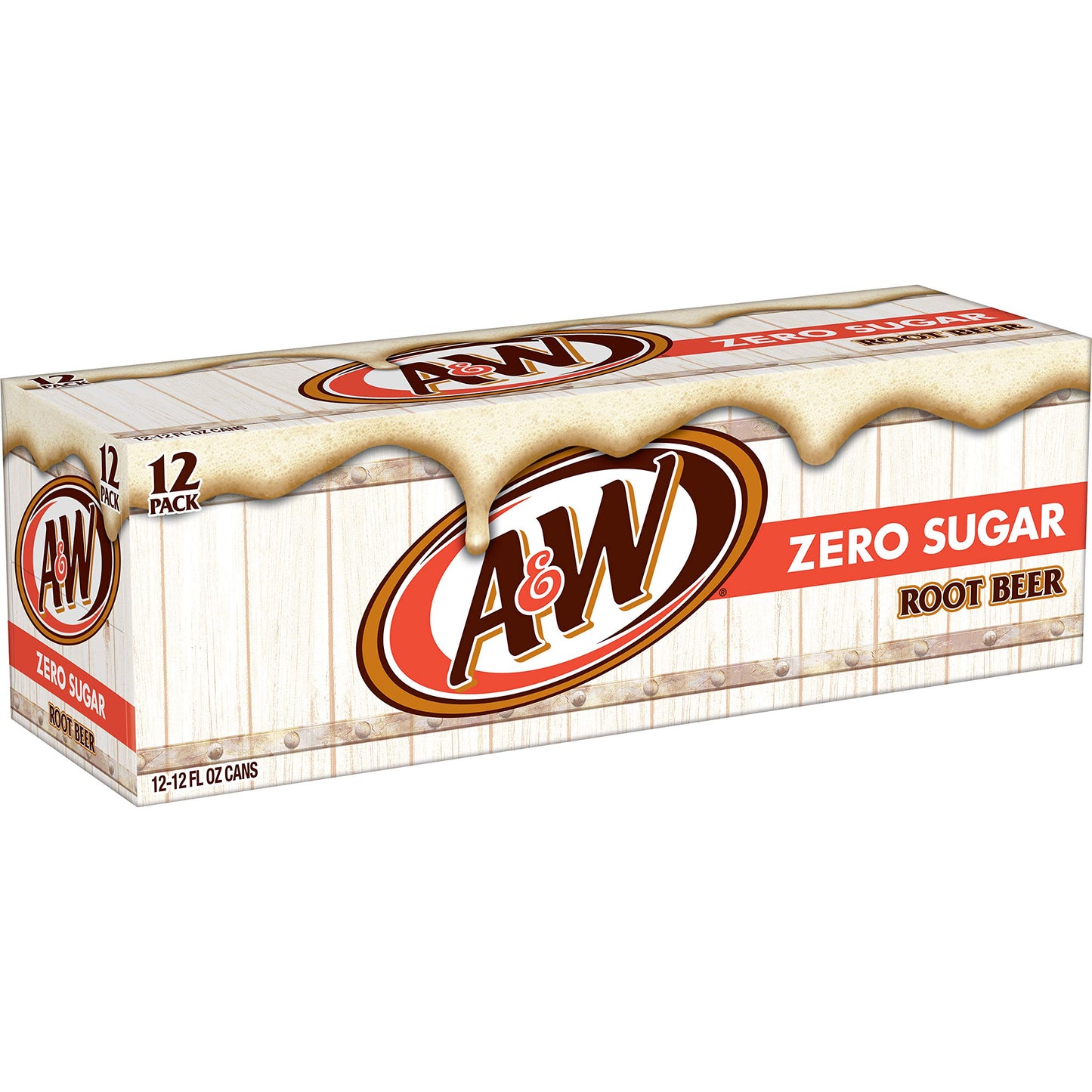 A&W Zero Sugar Root malt-inspired Soda  12 fl oz cans  12 pack