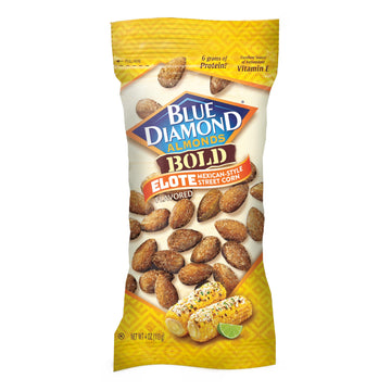 Blue Diamond Almonds  BOLD Elote Flavored Snack Nuts  Shareable Size  4oz. (Pack of 8)