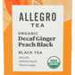 Allegro Tea, Organic Decaf Ginger Peach Black Tea Bags, 20 Ct