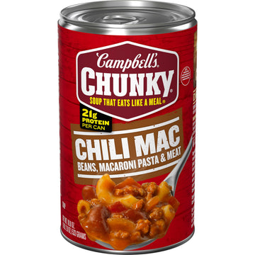 Campbells Chunky Soup, Chili Mac Soup, 18.8 Ounce Can