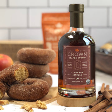 Crown Maple Cinnamon Infused Maple Syrup, 12.7 Fl Oz, 6-Pack, Pancakes, Flavor Cocktails, Sticky Buns, Waffles, Certified Organi