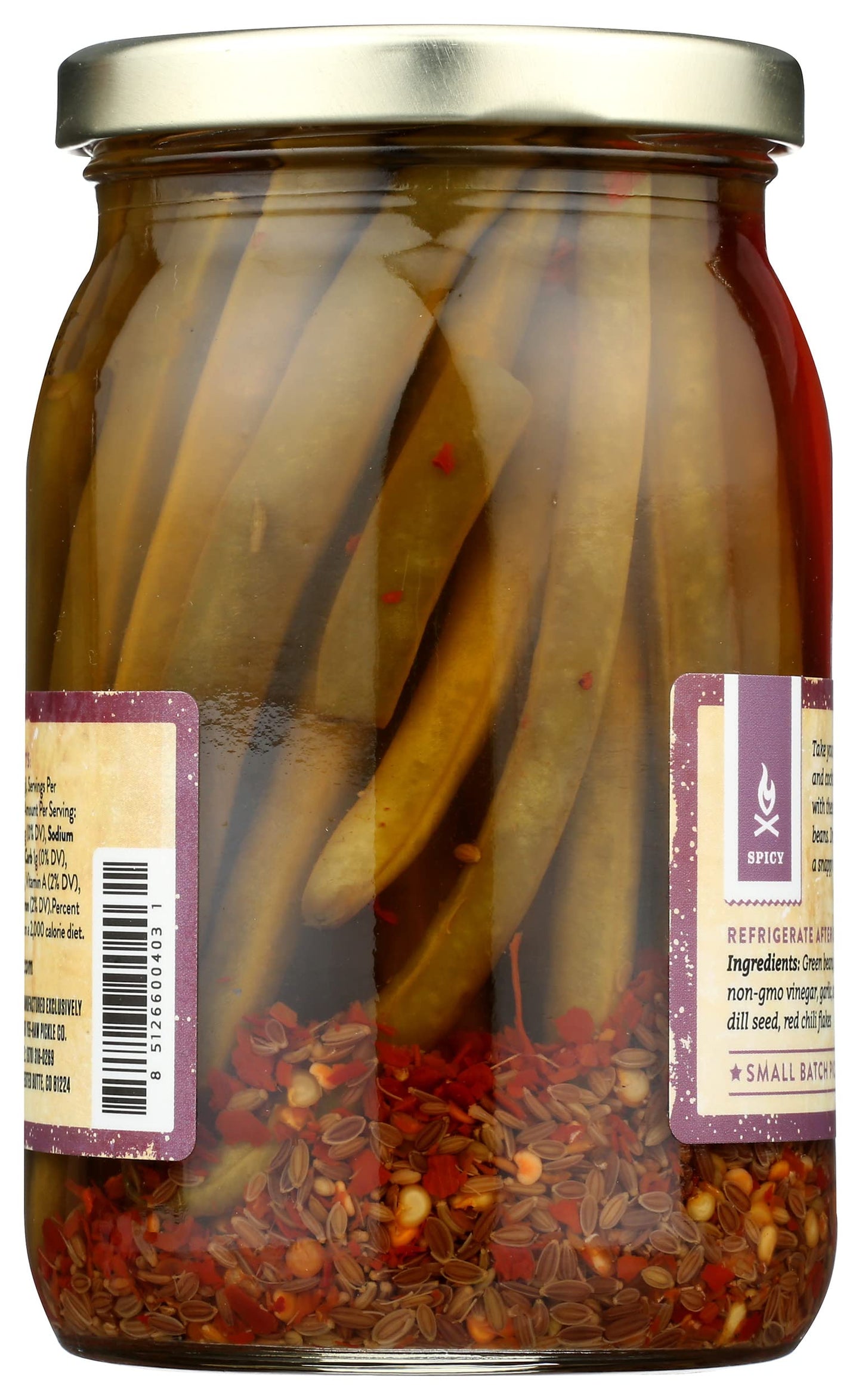 Yee-Haw Pickle Company Mildly Spicy Pickled Green Beans - Case of 6 - 16 OZ (6x16 OZ)